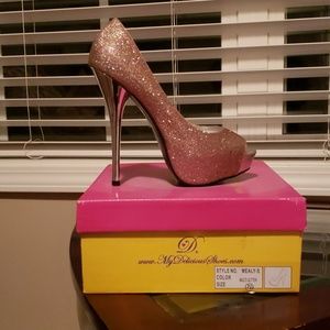Rose Gold Glitter Party  Stilettos